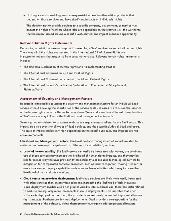 Human Rights Assessment of the Software-as-a-Service Sector - Page 22