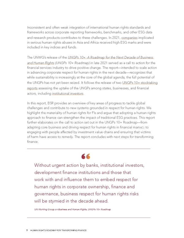 Human Rights Roadmap for Transforming Finance - Page 7