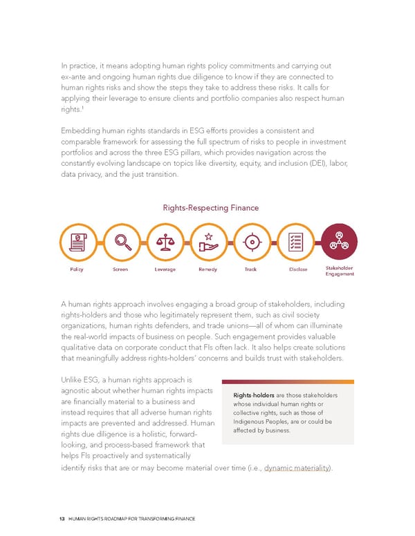 Human Rights Roadmap for Transforming Finance - Page 13