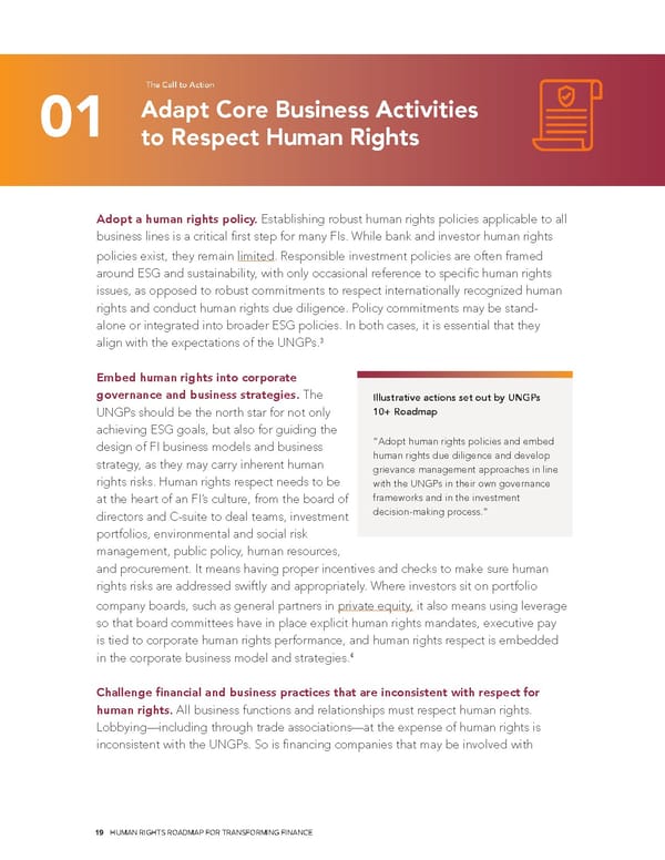 Human Rights Roadmap for Transforming Finance - Page 19