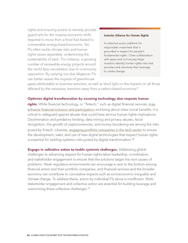 Human Rights Roadmap for Transforming Finance - Page 22