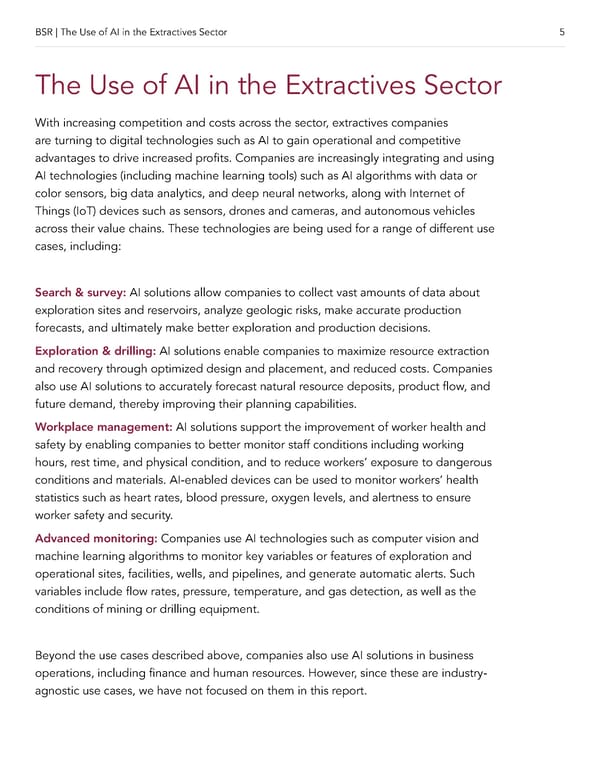 AI and Human Rights in Extractives - Page 5