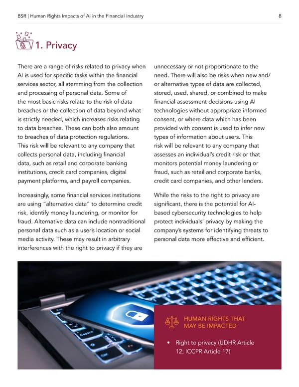AI and Human Rights in Financial Services - Page 8