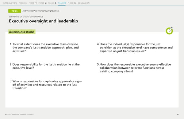 The Just Transition Planning Process for Business - Page 40