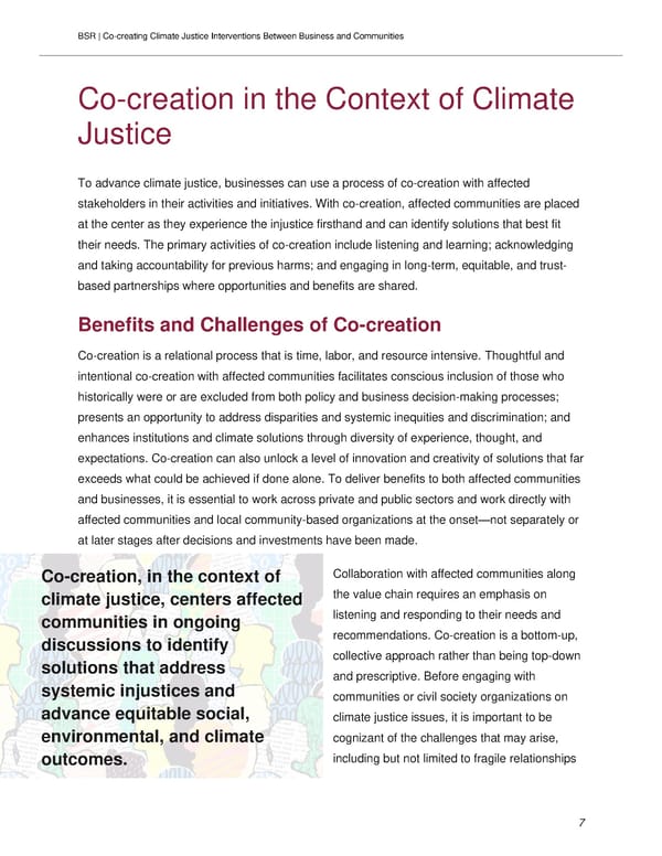 Co-creating Climate Justice Interventions Between Business and Communities - Page 7